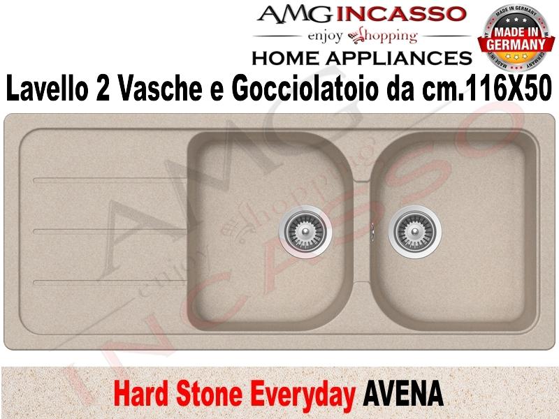 Lavello Cucina Due Vasche Con Gocciolatoio.Lavello Fragranite Cucina 2 Vasche Con Gocciolatoio L 116 Cm Granitek Avena Lgu50051 Unico Odontotal Com Uy