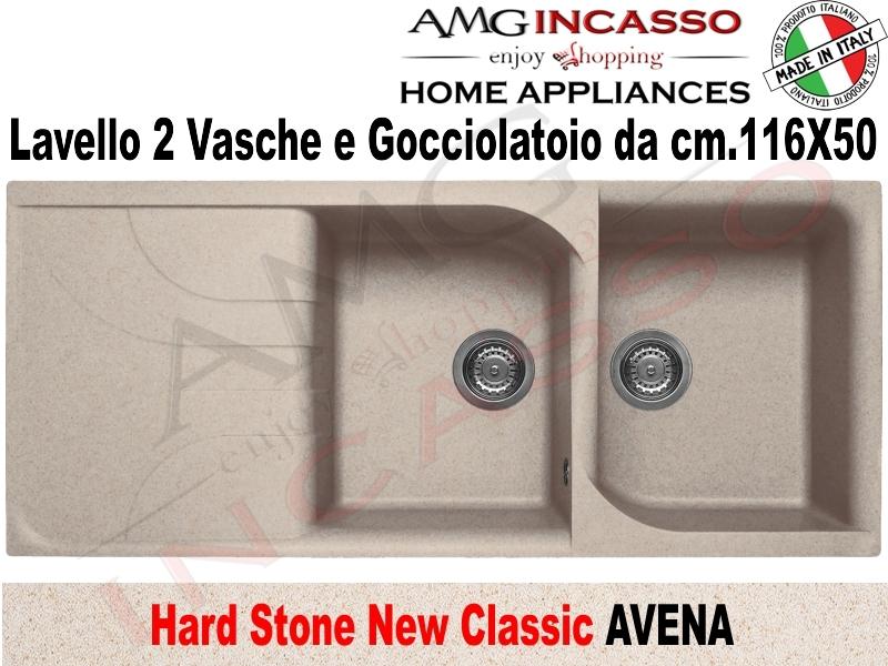 Lavelli Cucina In Fragranite.Lavello Cucina Classic New 2 Vasche Cm 116x50 Fragranite Avena Amg Incasso Elettrodomestici Da Incasso