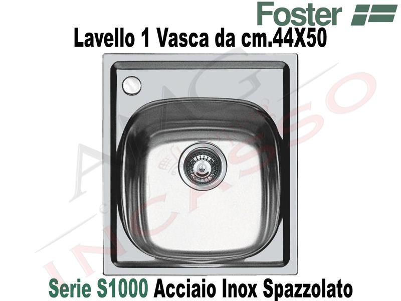 Accessori Per Lavelli Foster.Lavello Cucina S1000 1 Vasca Cm 44x50 Acciaio Inox Amg Incasso Elettrodomestici Da Incasso