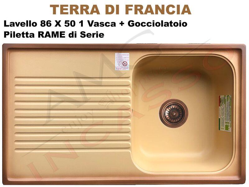 Lavello Cucina Terra Di Francia Nardi.Lavello Plados Telma Ft08610 02rame 86x50 1 V Gocc Terra Di Francia Pil Rame Ebay