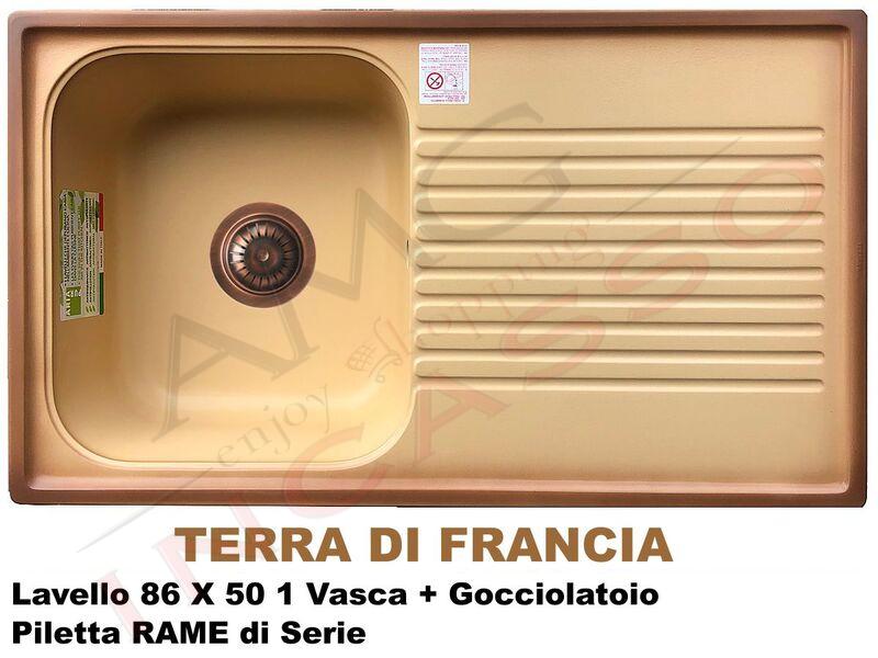 Lavello Cucina Terra Di Francia Nardi.Lavello Plados Telma Ft08610 02rame 86x50 1 V Gocc Terra Di Francia Pil Rame Ebay