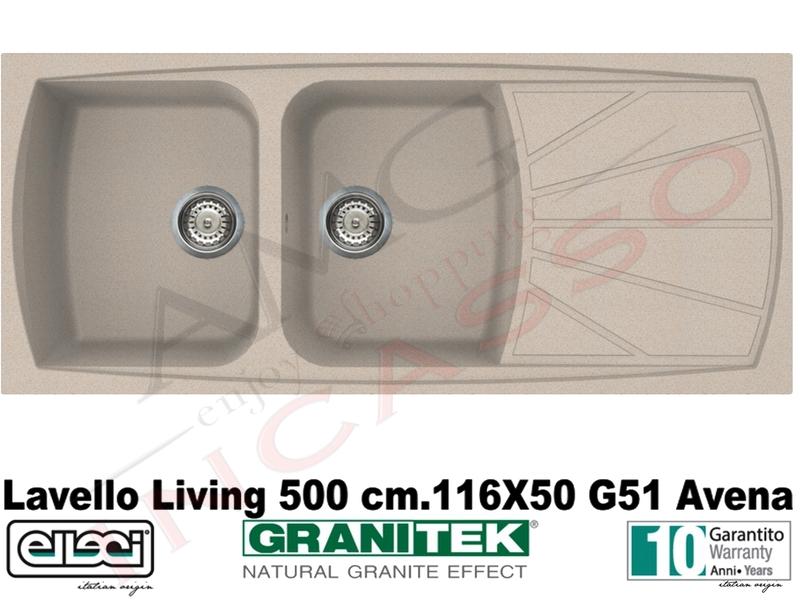 Lavello Cucina 2 Vasche Resina.Lavello Incasso Fragranite Avena Elleci Living Lgl50051nna Cm 116 X 50 2 Vasche Ebay