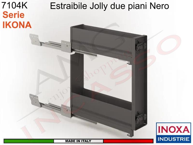 [Solo CARICO SCARICO] Carello Jolly Estraibile IKONA 7104KY/15PN Base 15 NERO