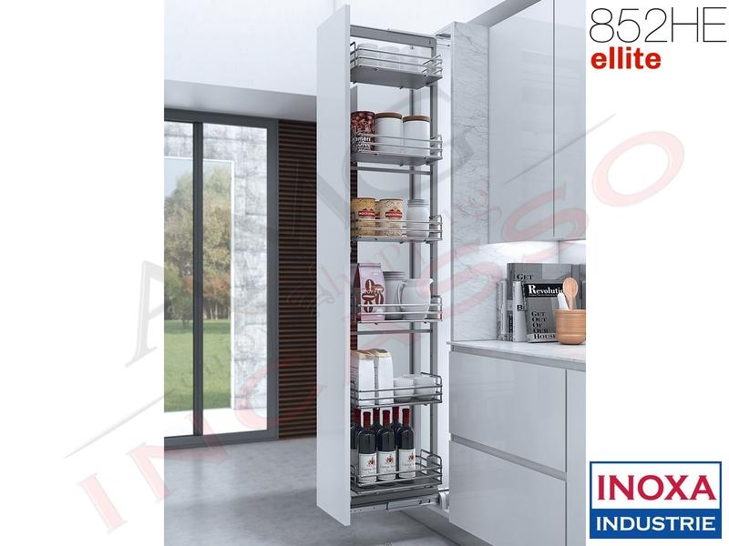 Colonna Estraibile ELLITE 852HE Min 218 Max 253 Larg.30 Ardesia + 5 Cesti ARDESI