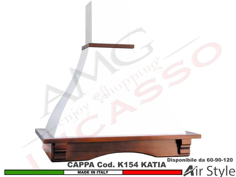 Cappa Rustica KATIA 60/90/120 Legno Frassino/Tiglio Grezza + MOTORE 420 m³/h