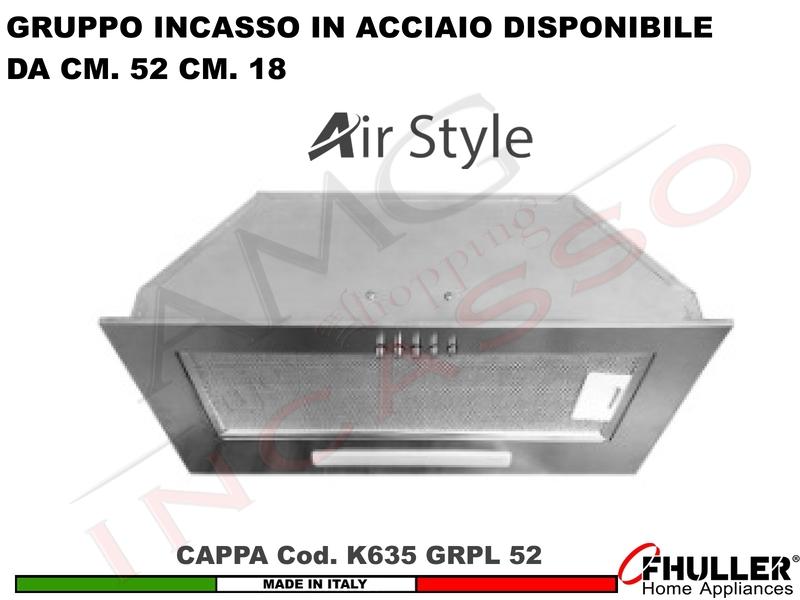 Cappa Gruppo incasso Cucina Moderna 52 Interno Pensile GRPL 52 K 625 IX