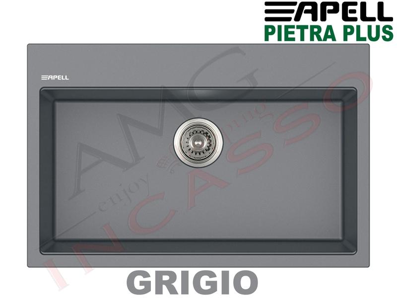 Lavello Cucina New Pietra Plus 1 Vasca cm.78X51 Fragranite Grigio