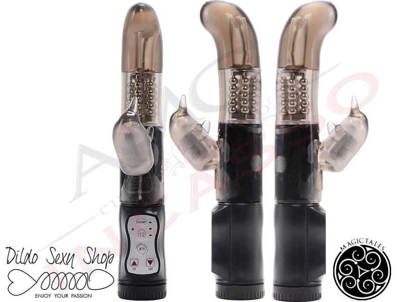 Vibratore Rabbit Toyz4Lovers Black Magic Dolphin Multispeed Waterproof