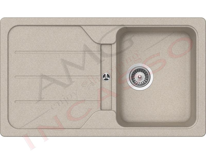 Lavello Cucina Fragranite Una Vasca.Lavello Cucina Ptsh861go Apell Pietra Plus Fragranite Cm 86x50 Avena 1 Vasca G Ebay