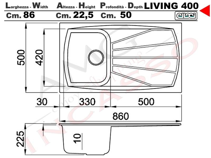 Lavelli Da Cucina Elleci.Fai Da Te Attrezzature Per Cucine E Bagni Lavelli Da Cucina Lgm40059 Elleci Lavello Incasso Master 400 1 Vasca Con Gocciolatoio 86x50 Reversibile Granito Granitek Antracite 59 Mobifixe Com