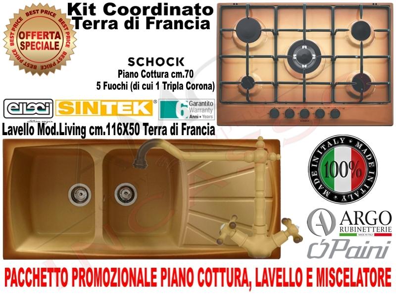 Lavandino Cucina Terra Di Francia.Pacchetto Lavello Cm 116 Miscelatore E Piano Cottura Cm 70 Terra Di Francia Amg Incasso Elettrodomestici Da Incasso