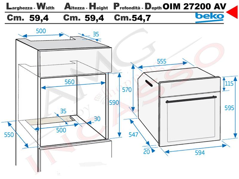 Forno 60 Beko Classic Ventilato MultiFunzioni 8 Funzioni 75 Lt