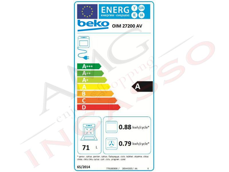 BEKO FORNO ELETTRICO da Incasso Ventilato 72 lt 60 cm Classe G