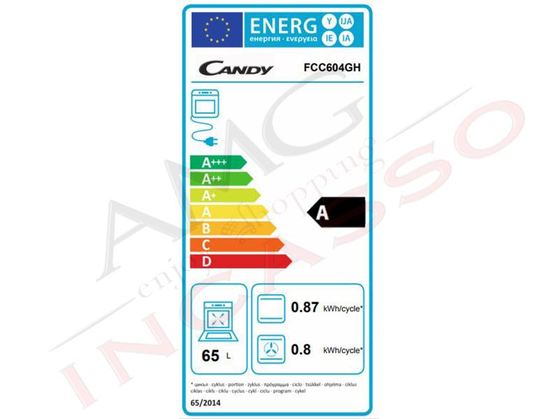 Forno Ventilato Candy Classic cm.60 Ghisa Classe A 8 Funzioni