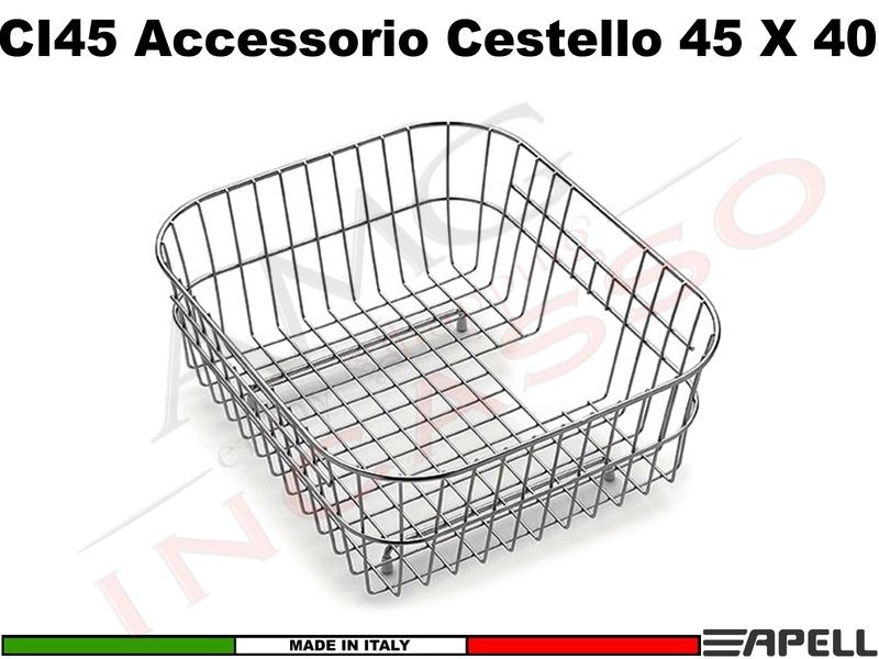 Accessorio Apell CI45 Cestello Acciaio per Vasche da cm.45X40